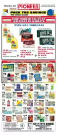 Pioneer Supermarkets weekly ad week 38 Page 1: Carolina or Canilla rice €4,99, Mazola Oil €2,99