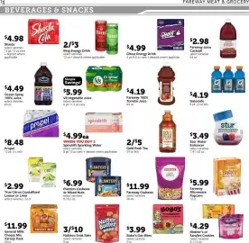 Fareway weekly ad week 38 Page 16: Propel €8,48, Fareway Cashews €11,99