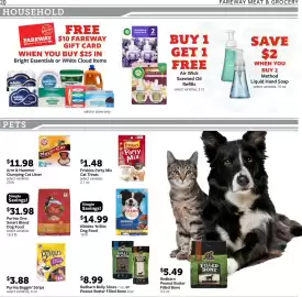 Fareway weekly ad week 38 Page 20: Arm & Hammer Clumping Cat Litter €11,98, Purina One Smart Blend Dog Food €31,98