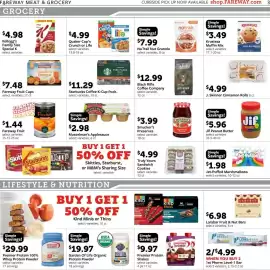 Fareway weekly ad week 38 Page 3: Fareway fruit cups €7,48, Starbucks Coffee K-Cup Pods €11,29