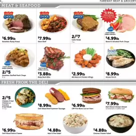 Fareway weekly ad week 38 Page 4: Ocean Perch €8,99, Usda choice stew beef €7,99