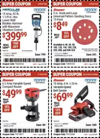 Harbor Freight Tools weekly ad Page 11: Bauer 6.5 Amp Variable-Speed Compact Router €49,99