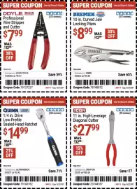 Harbor Freight Tools weekly ad Page 2: Doyle professional wire stripper and cutter €7,99