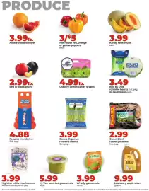 Hy-Vee weekly ad week 38 Page 10: Highline white mushrooms €3,99, Bud by Dole romaine hearts or cauliflower €3,49