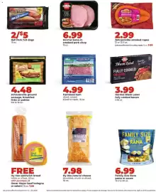 Hy-Vee weekly ad week 38 Page 12: Johnsonville smoked ropes €2,99, Hormel bone-in smoked pork chop €6,99