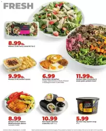 Hy-Vee weekly ad week 38 Page 15: Market Grille chicken Mediterranean dinner €8,99, Market Grille brisket queso €9,99