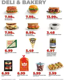 Hy-Vee weekly ad week 38 Page 16: Hy-Vee quality thin sliced ham €7,98, Soirée crumbled feta cheese €3,48