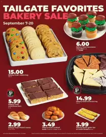 Hy-Vee weekly ad week 38 Page 17: Baking Stone garlic foil or crown bread €3,99, Bakery-fresh brownie tray €14,99
