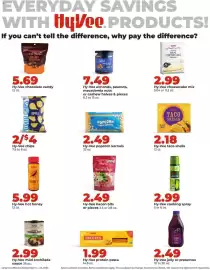 Hy-Vee weekly ad week 38 Page 18: Hy-Vee cooking spray €2,99, Hy-Vee bacon bits or pieces €2,49
