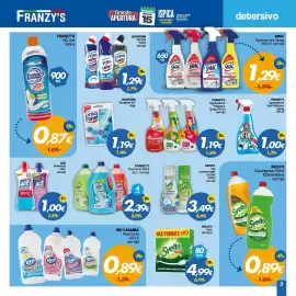 Volantino Franzy's Pagina 3: Svelto Gel Lavastoviglie €3,49, Franzy's Pavimenti WAU! €2,39