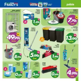Volantino Franzy's Pagina 6: Tontarelli Set 3 Pattumiere €13,99, Franzy's Panni Dry €1,49