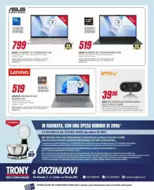 Volantino Trony Pagina 12: ASUS VIVOBOK GO 15 €519,00, Lenovo Ideapad Slim 3 €519,00