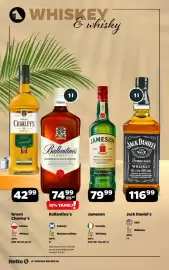 Netto gazetka | Alkohole Strona 6: Blended whisky Ballantine's €74,99, Whisky Green Charley's €42,99