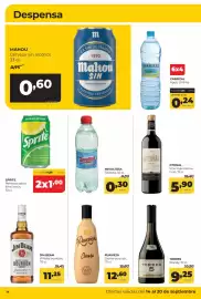 Folleto Alimerka semana 38 Página 14: Dehesa del carrizal - agua €0,36, Revoltosa - gaseosa €0,30