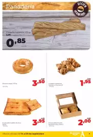 Folleto Alimerka semana 38 Página 9: Empanada hojaldre de atun €3,95, Chapata baguette €0,85