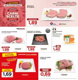 Volantino Alì Supermercati Pagina 4: Straccetti di Sorana marinati e al naturale €1,99, Veline di pollo Fileni €1,40