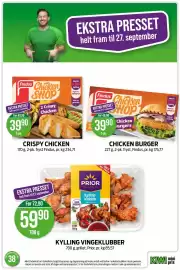 Kiwi kundeavis uke 38 Side 6: Findus Crispy Chicken €39,90, Prior kylling vingeklubber €59,90