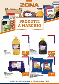 Volantino Zona Pagina 1: Olio di girasole +performance €15,99, Olio extra vergine oliva comunitario +performance €20,99