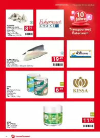 Transgourmet Flugblatt woche 38 Seite 10: Doradenfilet mit Haut 80/120 €19,49, Kissa Bio Matcha Latte Pulver €6,49