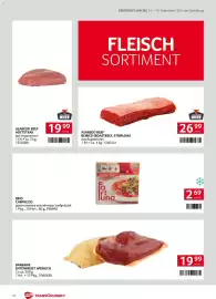 Transgourmet Flugblatt woche 38 Seite 12: Fortuna Carpaccio €2,69, Barbarie Entenbrust Weiblich €19,99