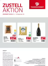 Transgourmet Flugblatt woche 38 Seite 36: Col Sandago Prosecco DOC Extra Dry €6,99, McCain Deep Crinkers €2,99