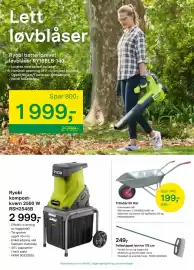 Felleskjøpet kundeavis Side 3: Ryobi kompostkvern 2500 W RSH2545B €2.999,00, Felleskjøpet løvrive 178 cm €249,00