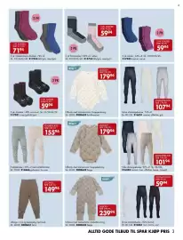 Sparkjøp kundeavis Side 3: Krabbebukse i 92% ull med antiskliknotter €155,94, Ullbody med bamsemotiv. Knappelukning. €179,94