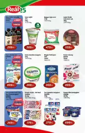 Real akciós újság Oldal 2: Meggle főzötejszín €369,00, Danone Oikos krémjoghurt €699,00