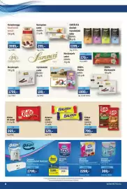 Metro akciós újság Oldal 8: Szerencsi konyakmeggy €3.999,00, Füredi marcipános €299,00