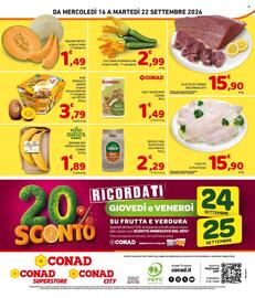 Volantino Conad | Convenienza Più Pagina 8: SEMI DI CHIA BIANCA BIO COLFIORITO €2,29, FILETTO DI PLATESSA €15,90