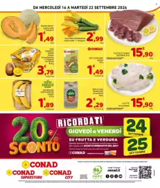 Volantino Conad | Convenienza Più Pagina 8: SEMI DI CHIA BIANCA BIO COLFIORITO €2,29, FILETTO DI PLATESSA €15,90