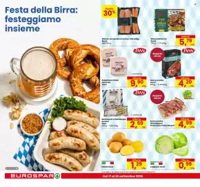 Volantino Eurospar Pagina 10: Suino costine/Schalrippen €4,99, Polpettone 2 fette assortito €9,90