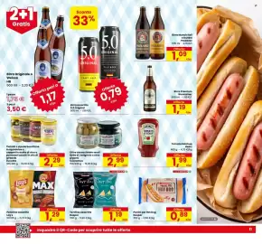 Volantino Eurospar Pagina 11: Birra Munch Hell e Dunkel Paulaner €1,09, Tortillas assortite Despar €1,19