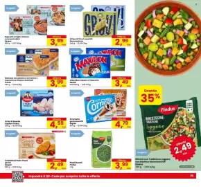 Volantino Eurospar Pagina 15: Piselli Novelli Findus €3,99, Sugo allo scoglio classico o con pomodoro €3,99