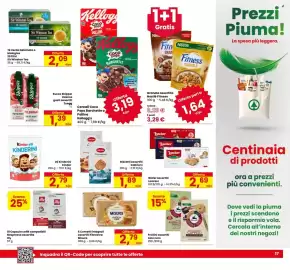 Volantino Eurospar Pagina 17: 20 Kinderini €2,79, Biscotti assortiti Cabrioni €1,89