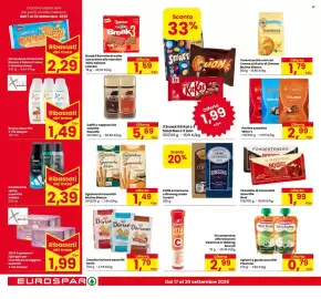 Volantino Eurospar Pagina 20: Break3 Barrette di wafer con crema alle nocciole 100% Italiane Loacker €1,59