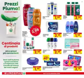 Volantino Eurospar Pagina 22: Shampoo o balsamo assortito Elvive €2,99, Bagno assortito €1,99