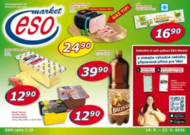 ESO MARKET leták Strana 1: Míša tvarohové €16,90, High Protein šunka €24,90