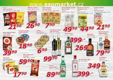 ESO MARKET leták Strana 6: Broskve půlené €2.190,00, Znojmia okurky €44,90