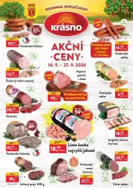 MP Krásno leták Strana 1: Jelitový prejt €39,00, Linie šunka €18,50
