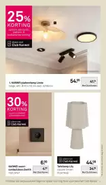 Karwei folder Pagina 5: Tafellamp Lily €34,99, KARWEI wand-contactdoos Zenith €4,89