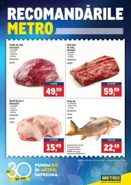 Catalog Metro săptămâna 38 Pagină 1: Crap viu €22,49, Pulpă de vită, dezosată €49,99