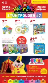 Happyland folder Pagina 1: Timmerset €6,99, Eetsetje diertjes €9,99