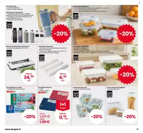 Volantino Interspar Pagina 5: Contenitori Easy Pull Simpex Color, Sacchetti sottovuoto Simpex Basic €4,90