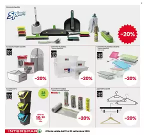 Volantino Interspar Pagina 6: Contenitori in plastica sottoletto Simpex Basic, Set pattumiera Simpex Color €19,90