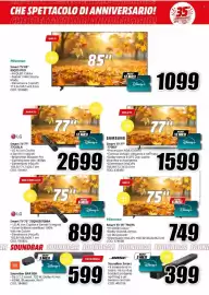 Volantino MediaWorld Pagina 19: LG Smart TV 75" €899,00, Hisense Smart TV 85" €1.099,00