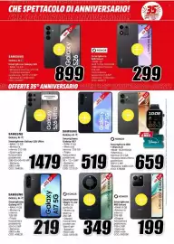 Volantino MediaWorld Pagina 3: Samsung Galaxy S26 €899,00, Honor Smartphone 600 Smart €299,00