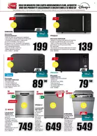 Volantino MediaWorld Pagina 32: Samsung Microonde MG32DG4524CGE1 €199,00, Whirlpool Microonde MWP253SB €139,00