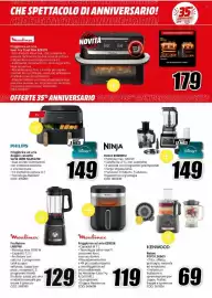 Volantino MediaWorld Pagina 33: Robot Ninja BN800EU €149,00, Friggitrice ad aria doppio cestello Philips €149,00