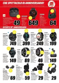 Volantino MediaWorld Pagina 9: Xiaomi Smartwatch Redmi Watch 6 Active €46,00, Huawei Smartwatch Watch GT7 €249,00